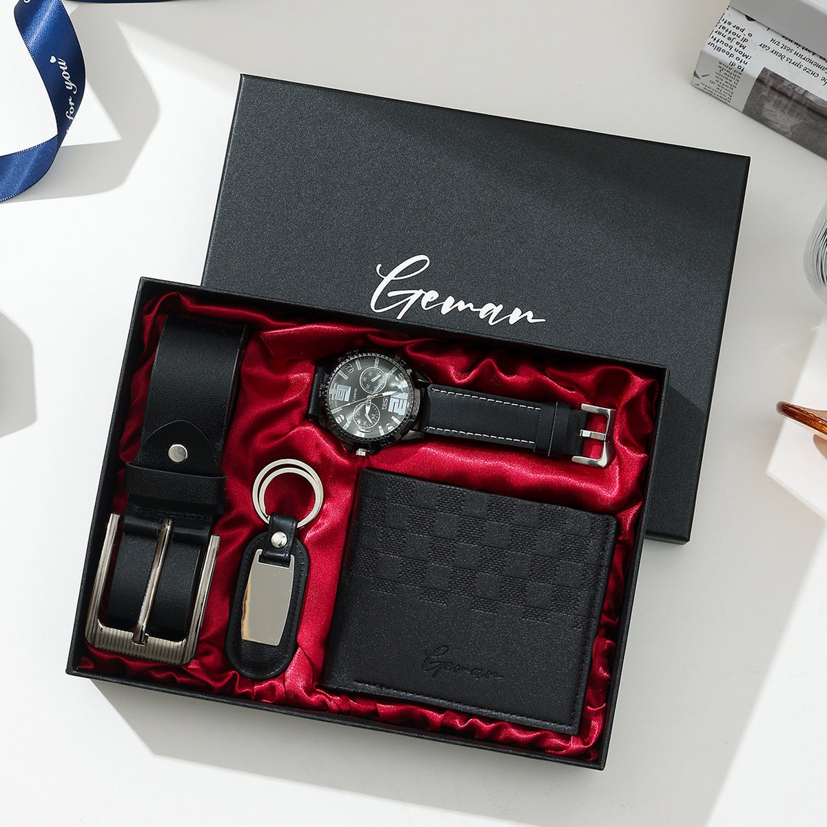 Leather gift set