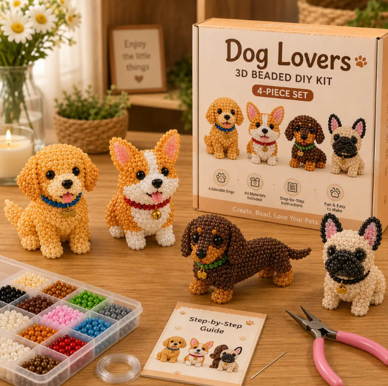 Petite 3D Beaded Animal Craft Kit (4 pieces)
