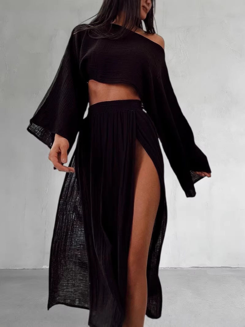 Woman Cotton Linen Two Piece Set