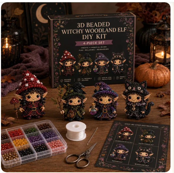 Petite 3D Beaded Animal Craft Kit (4 pieces)
