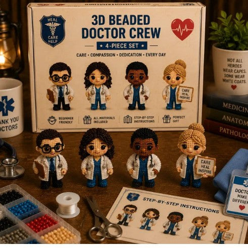 Petite 3D Beaded Animal Craft Kit (4 pieces)