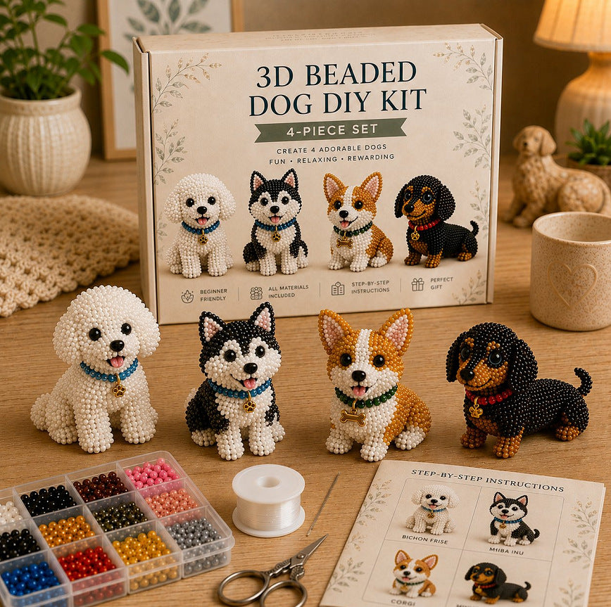 Petite 3D Beaded Animal Craft Kit (4 pieces)