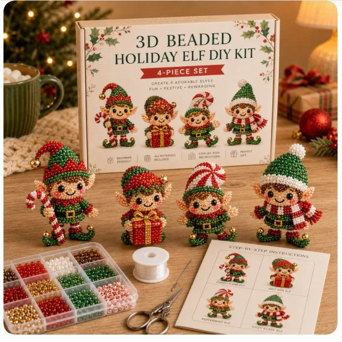Petite 3D Beaded Animal Craft Kit (4 pieces)
