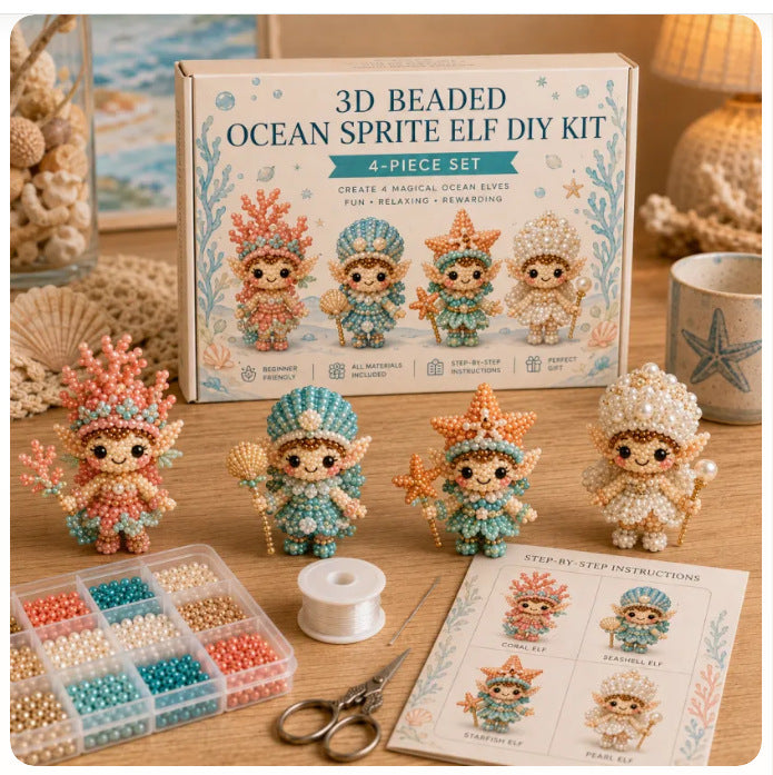 Petite 3D Beaded Animal Craft Kit (4 pieces)