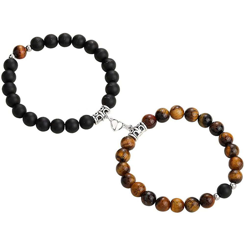 Gefrostetes weißes Türkis-Paararmband