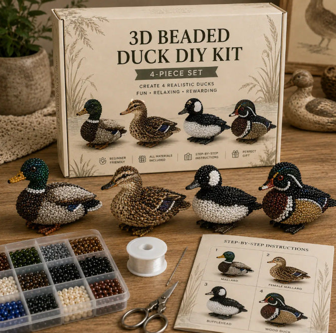 Petite 3D Beaded Animal Craft Kit (4 pieces)
