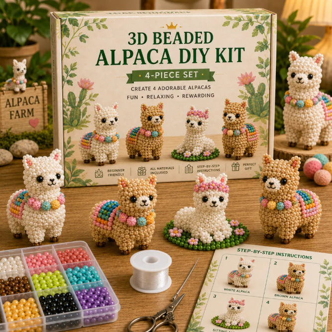 Petite 3D Beaded Animal Craft Kit (4 pieces)