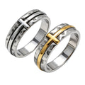 Retro Cross Titanium Steel Ring