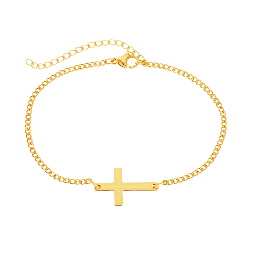 Stainless Steel Cross Bracelet