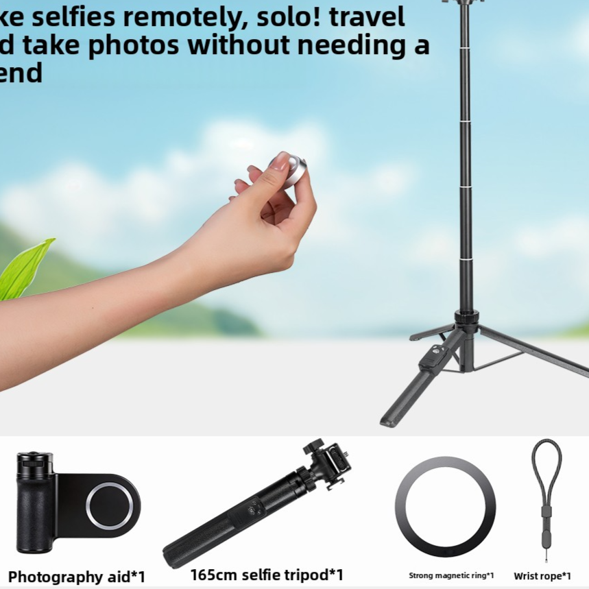 Magnetic Phone Handle with Bluetooth and Fill Light
