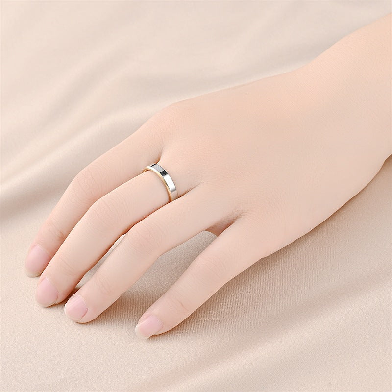 Ring Titanium Steel Gold Plated