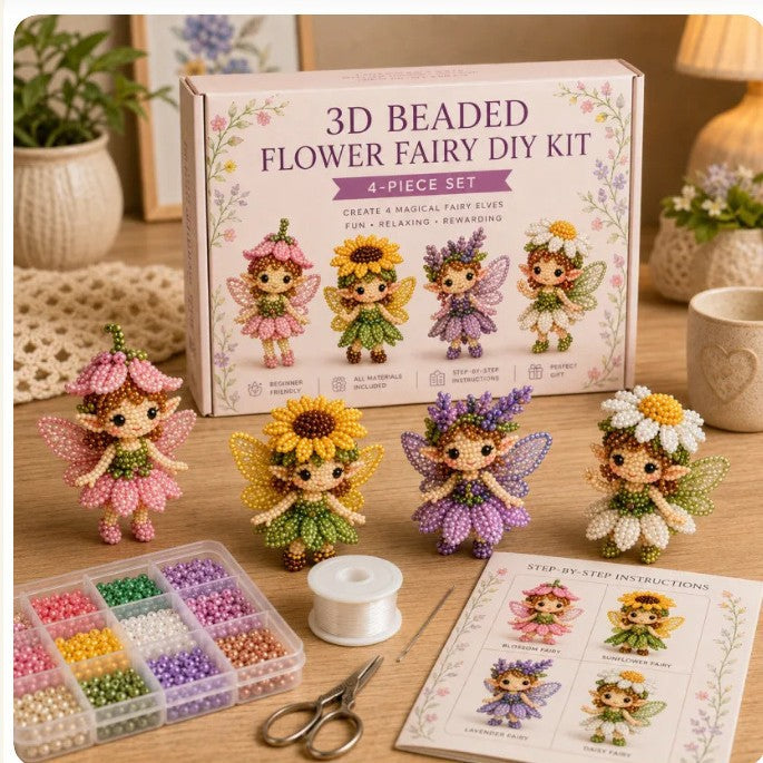 Petite 3D Beaded Animal Craft Kit (4 pieces)