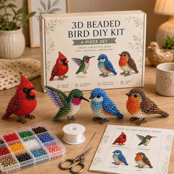 Petite 3D Beaded Animal Craft Kit (4 pieces)