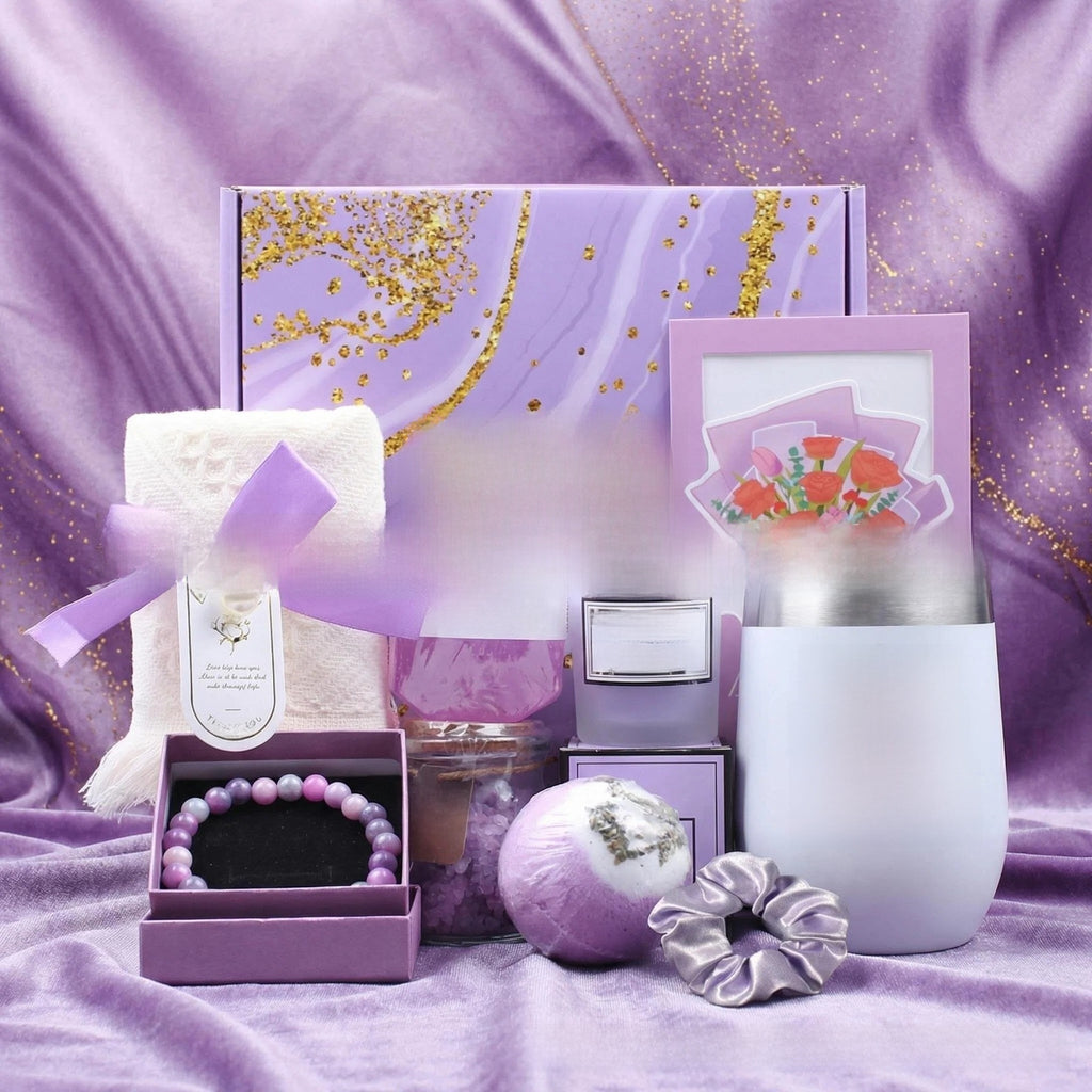 Set de cesta de regalo de spa rosa