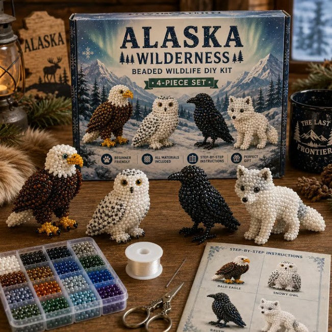 Petite 3D Beaded Animal Craft Kit (4 pieces)