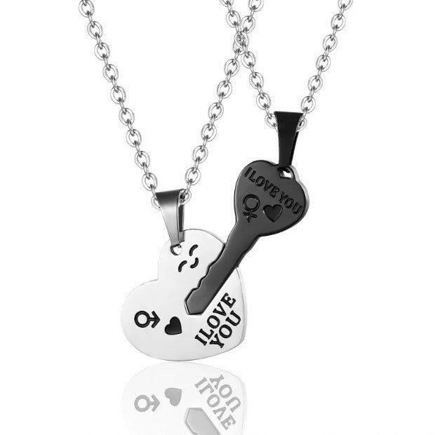 Love key for a couple and best friends