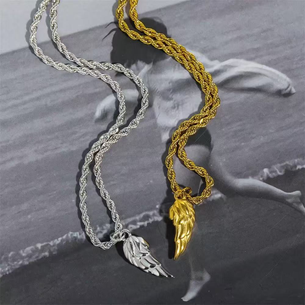 Angel Wings Pendant Necklace for Men