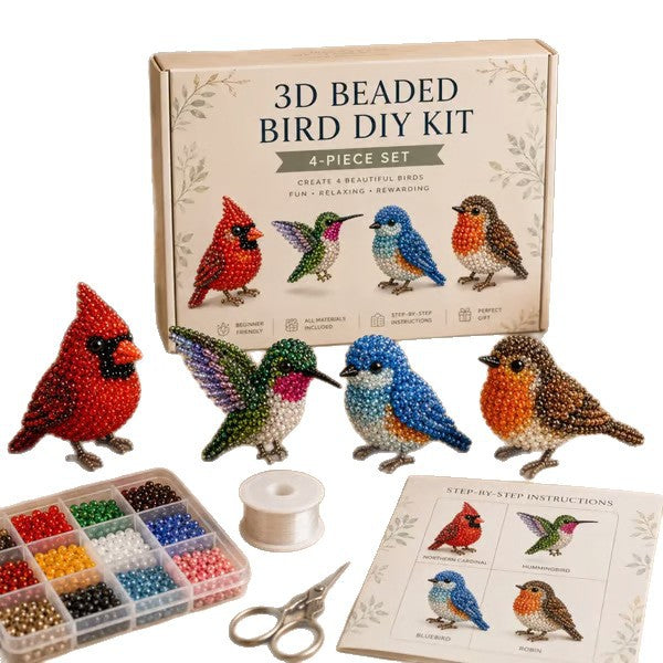 Petite 3D Beaded Animal Craft Kit (4 pieces)