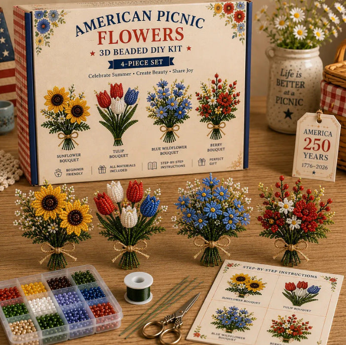Petite 3D Beaded Animal Craft Kit (4 pieces)