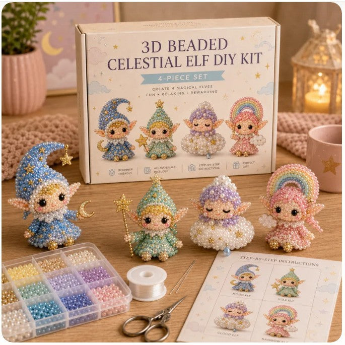 Petite 3D Beaded Animal Craft Kit (4 pieces)