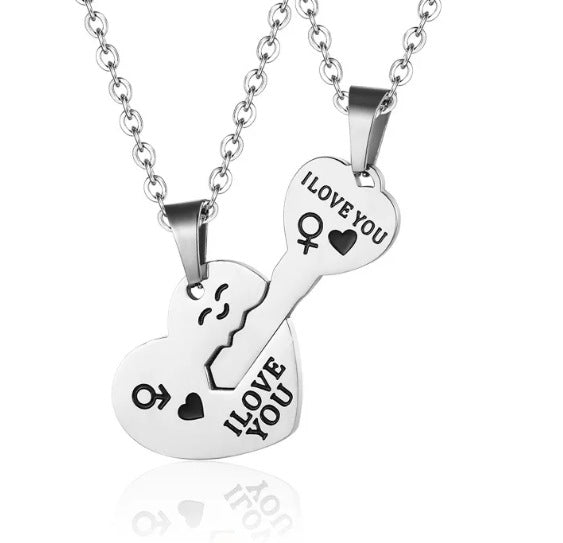 Love key for a couple and best friends