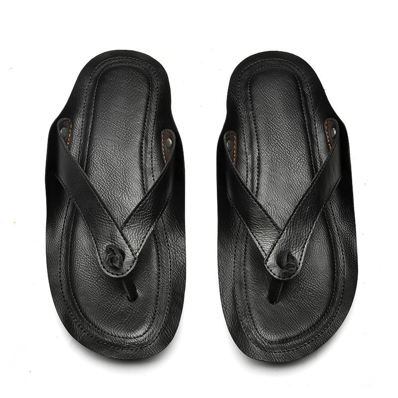 Genuine Leather Flip Flops for Men