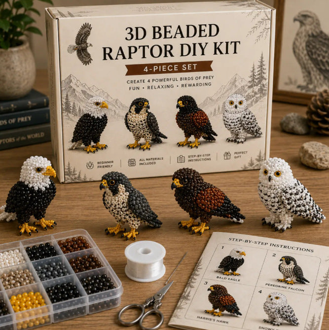 Petite 3D Beaded Animal Craft Kit (4 pieces)