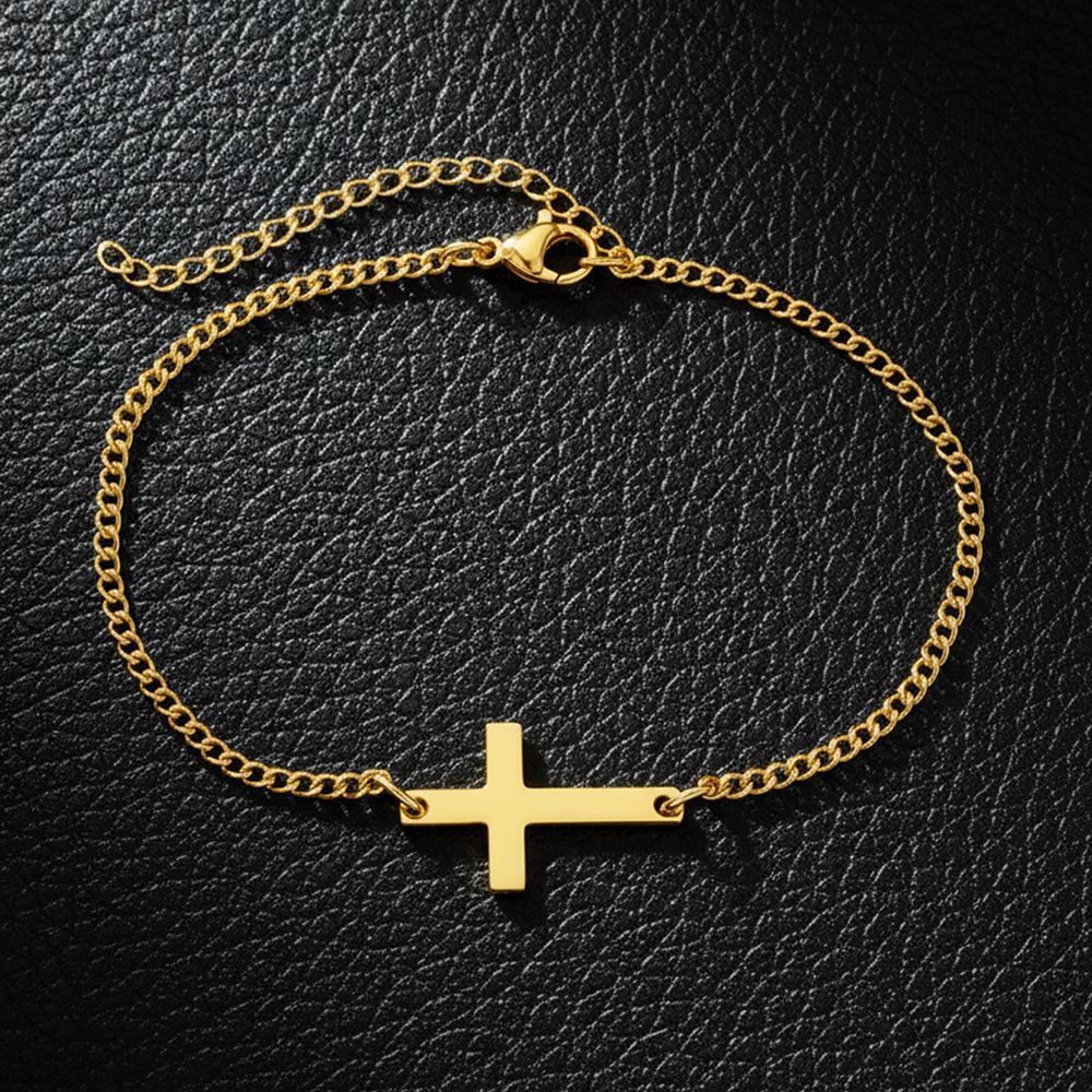 Stainless Steel Cross Bracelet