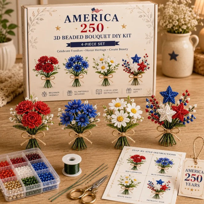 Petite 3D Beaded Animal Craft Kit (4 pieces)