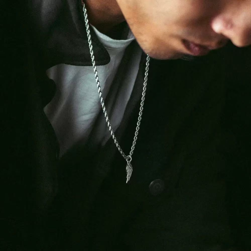 Angel Wings Pendant Necklace for Men