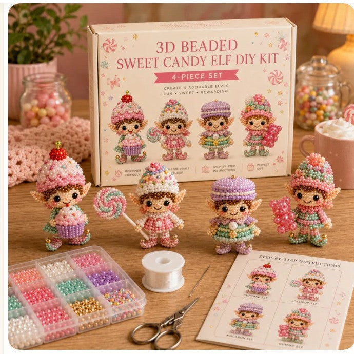 Petite 3D Beaded Animal Craft Kit (4 pieces)