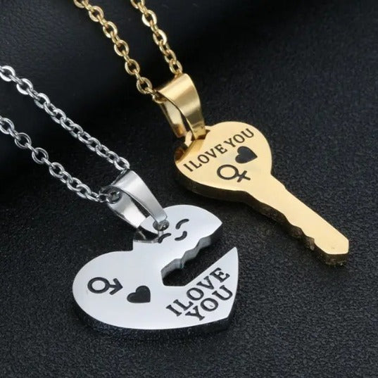 Love key for a couple and best friends