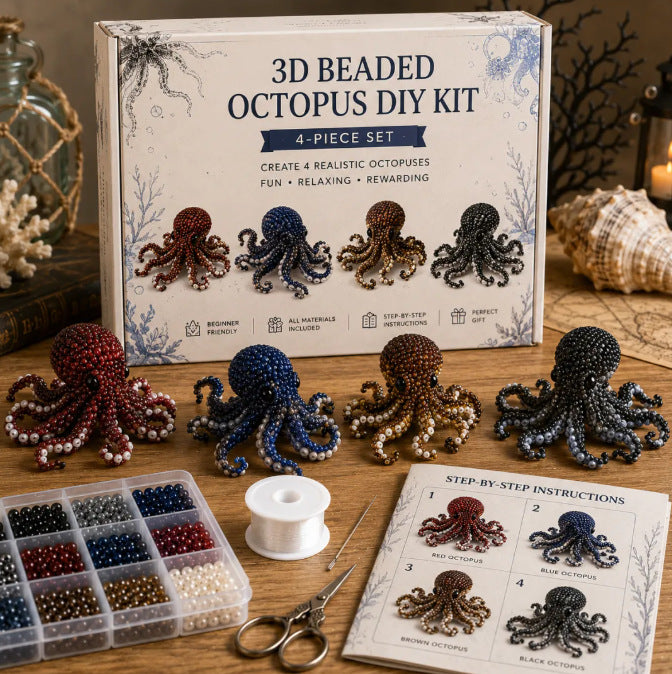 Petite 3D Beaded Animal Craft Kit (4 pieces)