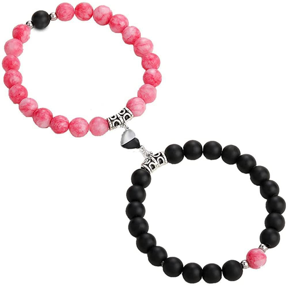 Gefrostetes weißes Türkis-Paararmband