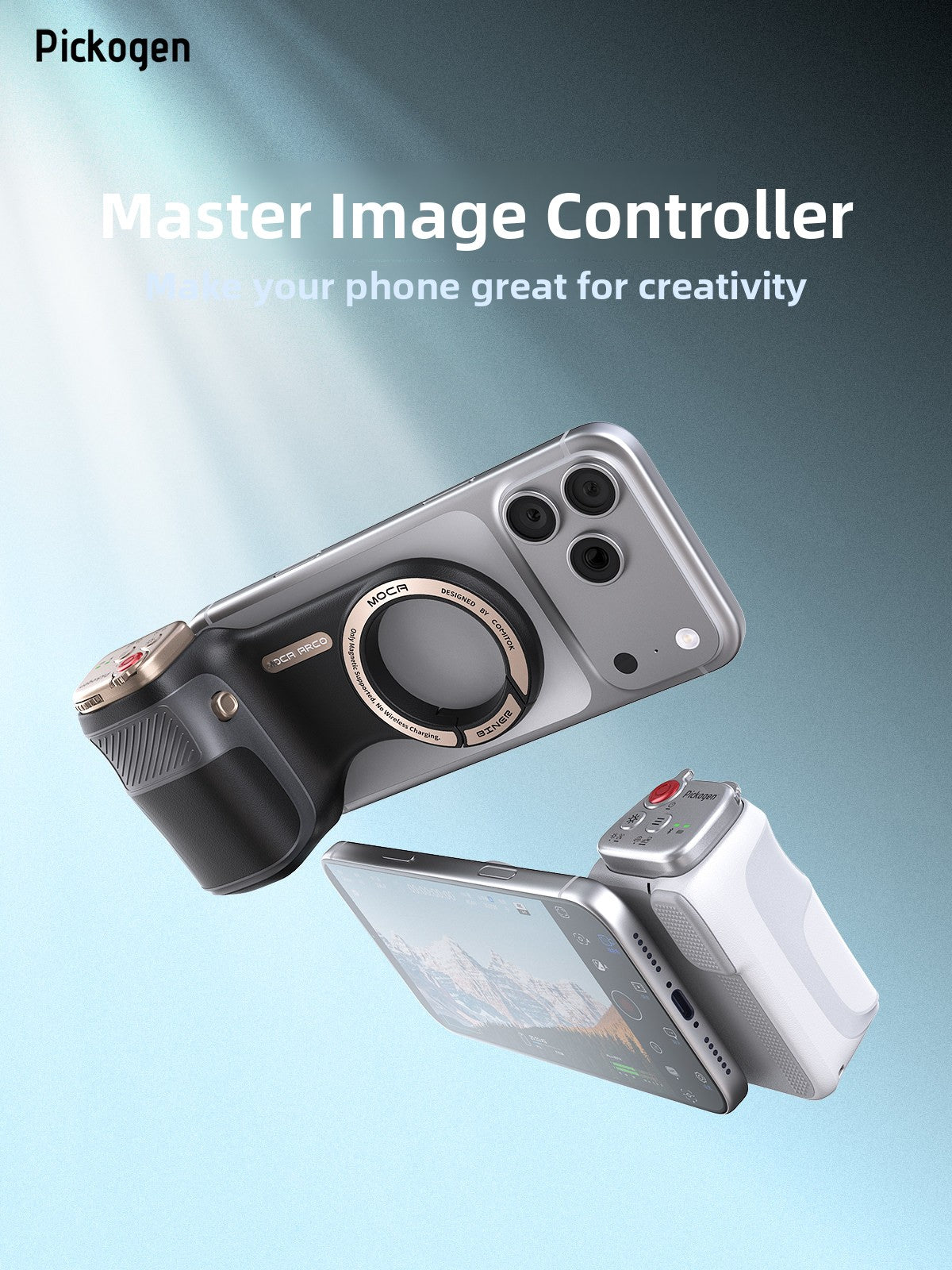Phone Photography Grip with Bluetooth Remote