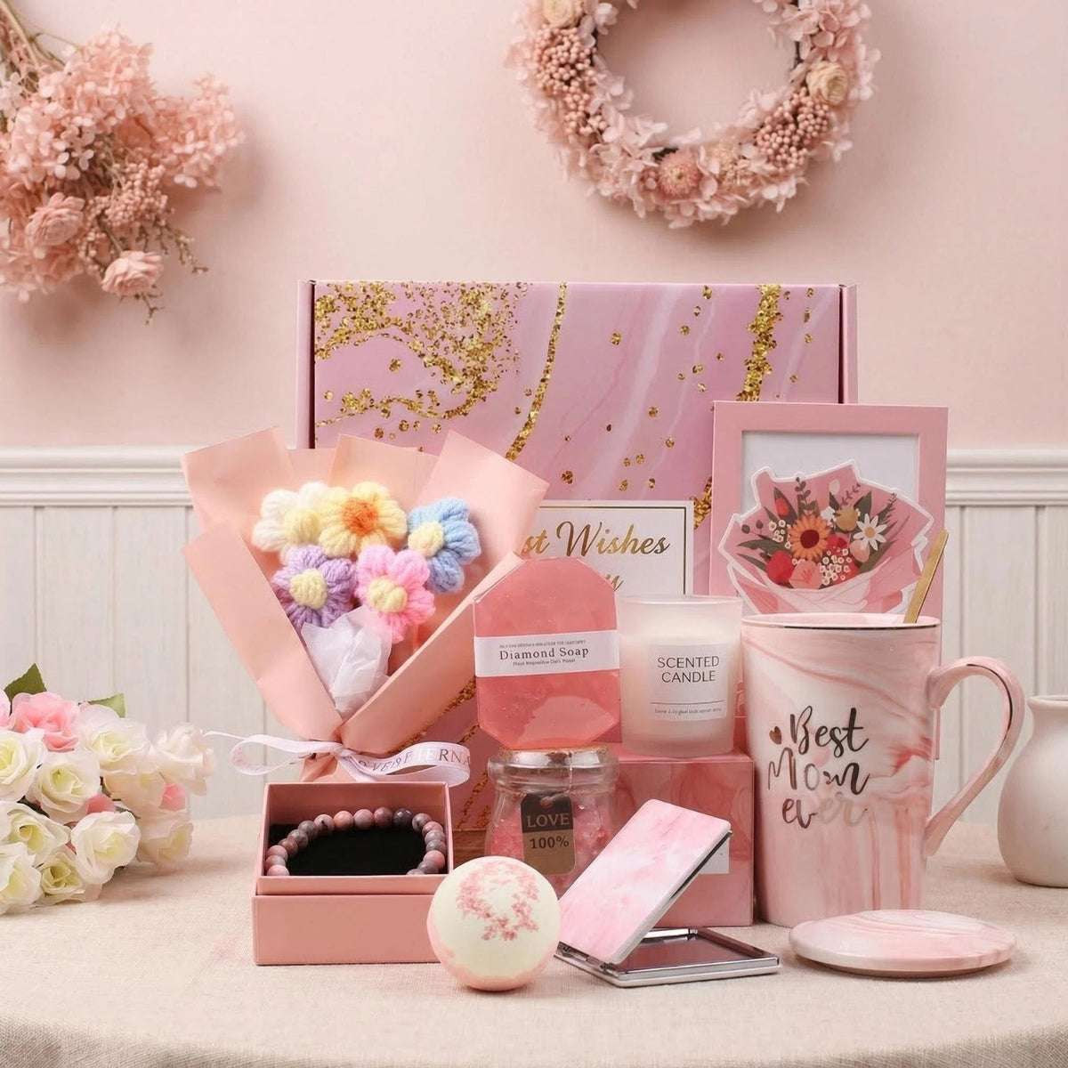 Pink Spa Gift Basket Set