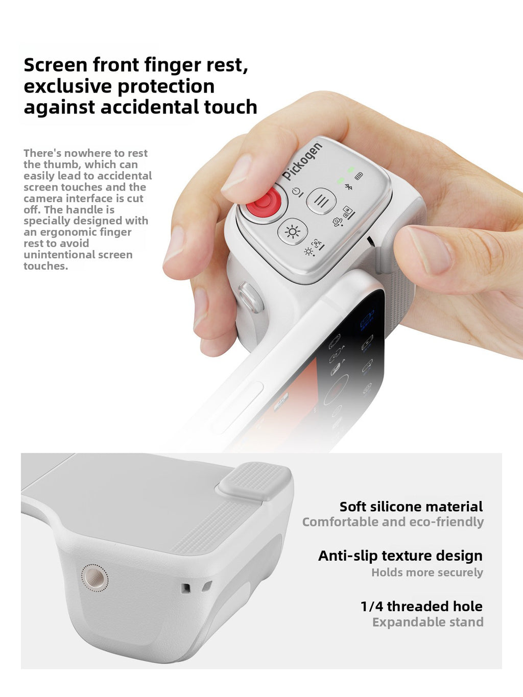 Phone Photography Grip with Bluetooth Remote