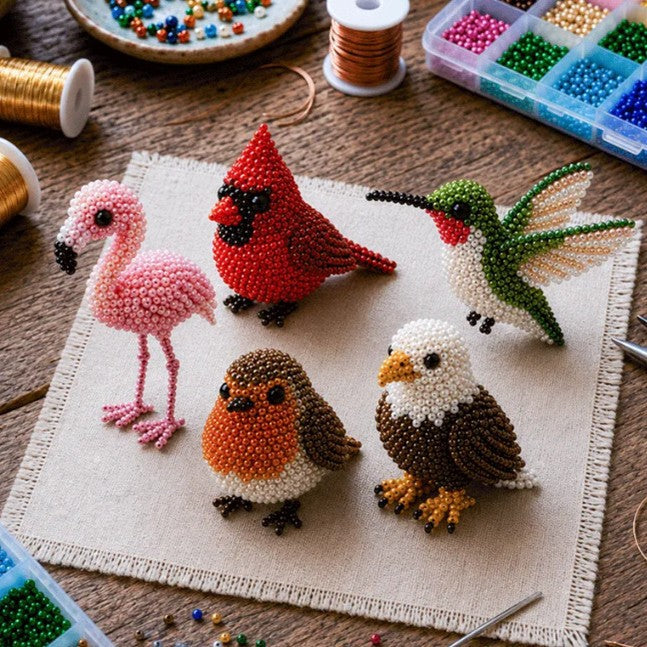 Petite 3D Beaded Animal Craft Kit (4 pieces)