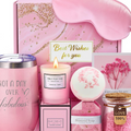 Set de cesta de regalo de spa rosa