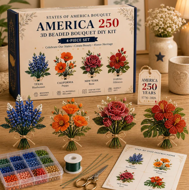 Petite 3D Beaded Animal Craft Kit (4 pieces)