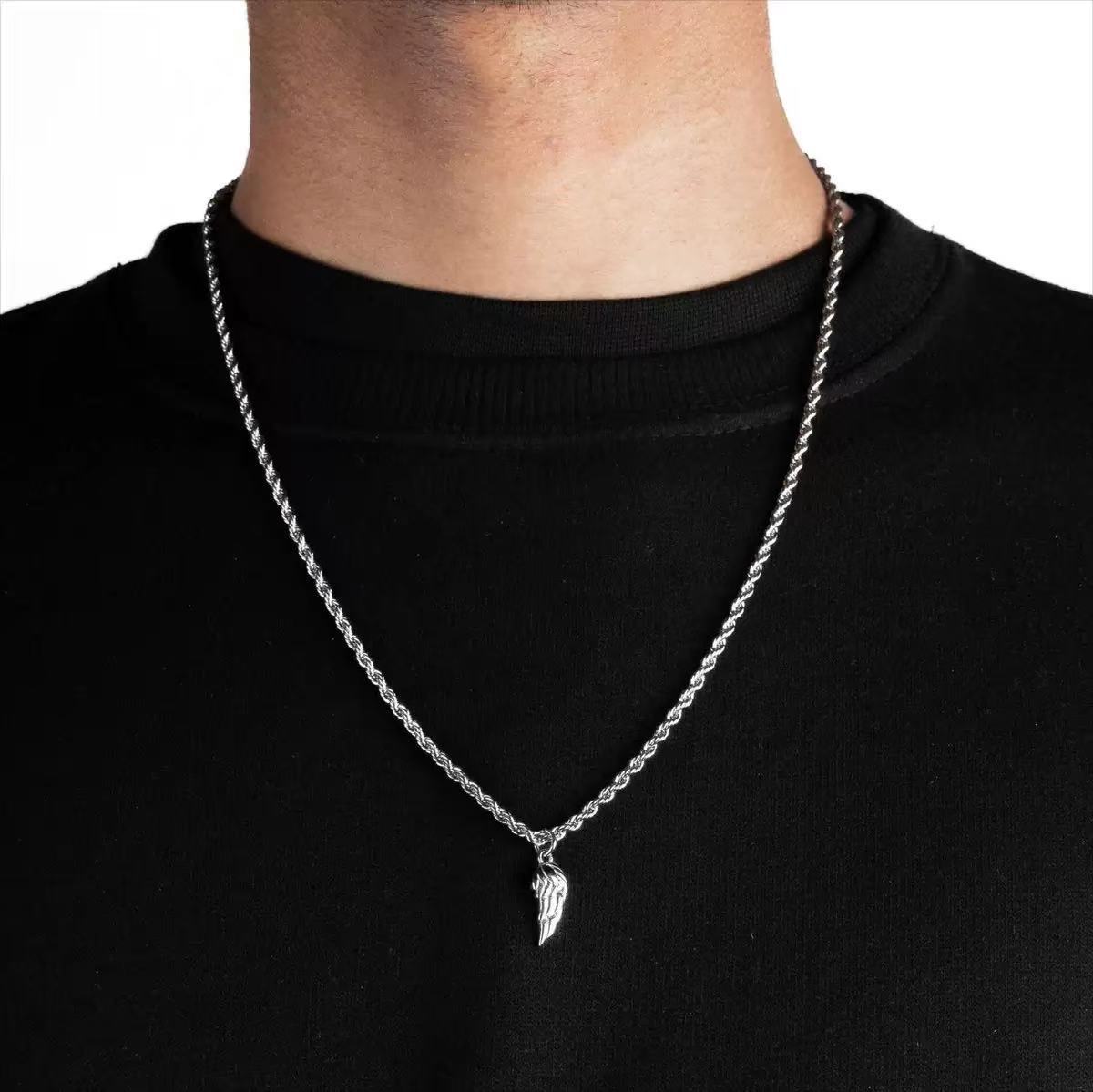 Angel Wings Pendant Necklace for Men