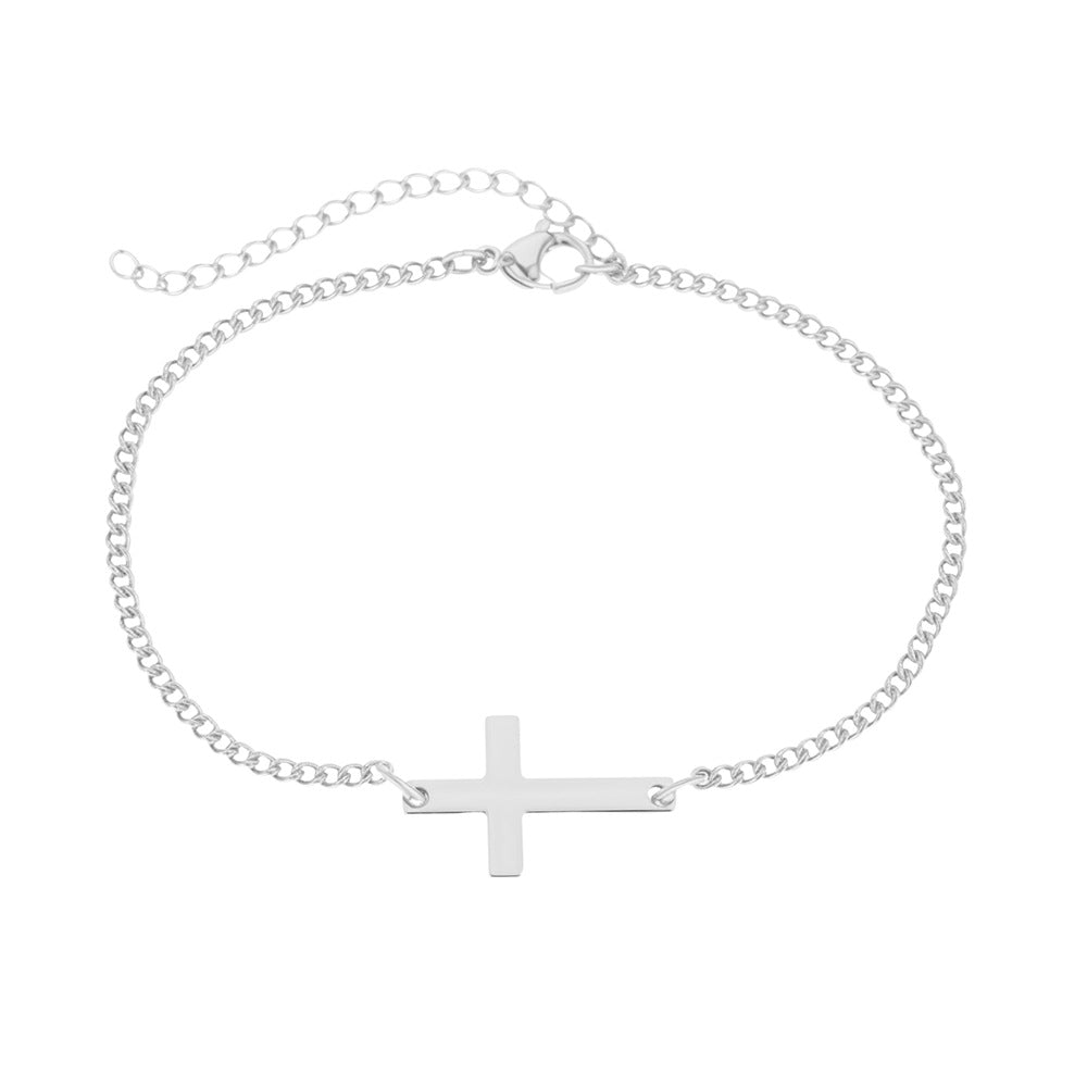Stainless Steel Cross Bracelet
