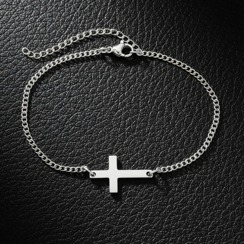 Stainless Steel Cross Bracelet