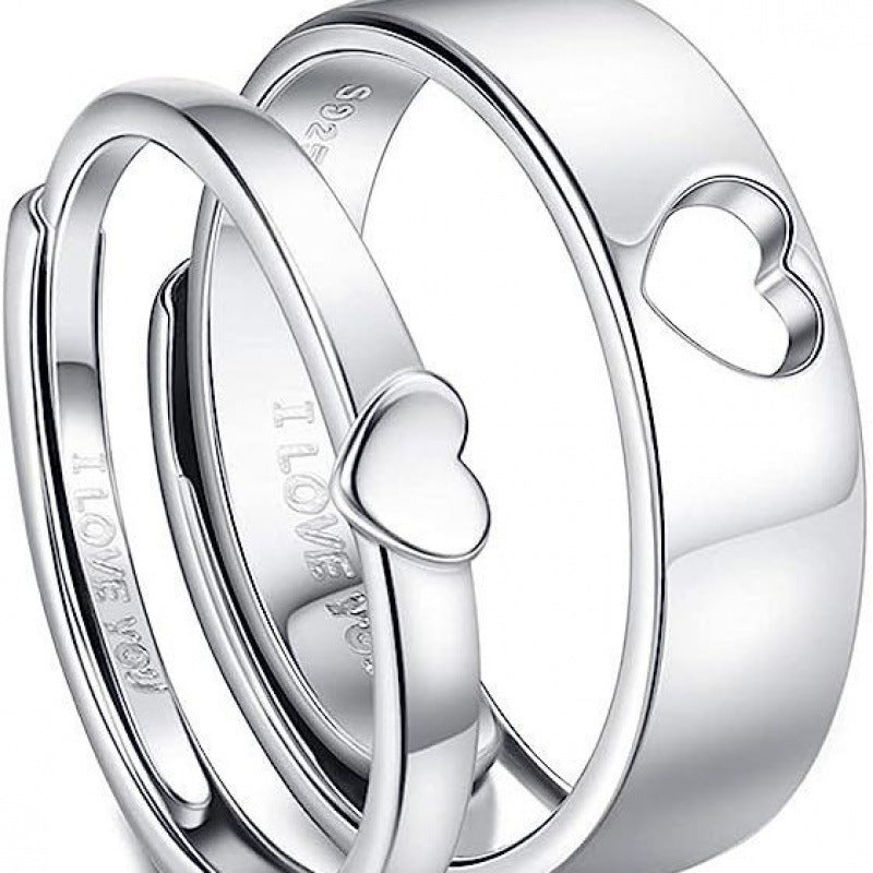 Couple Ring Silver Plated
