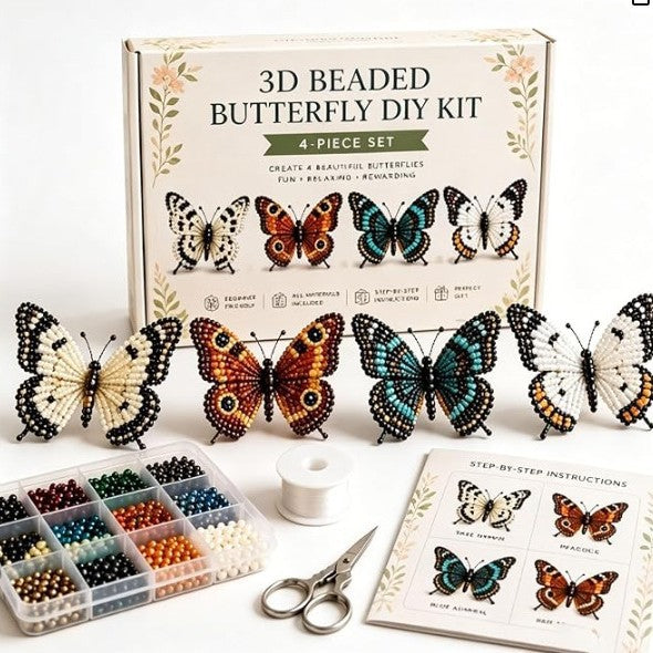 Petite 3D Beaded Animal Craft Kit (4 pieces)