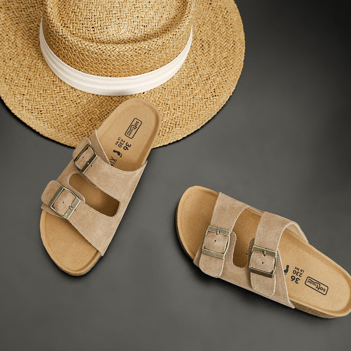 Cowhide Slippers for woman