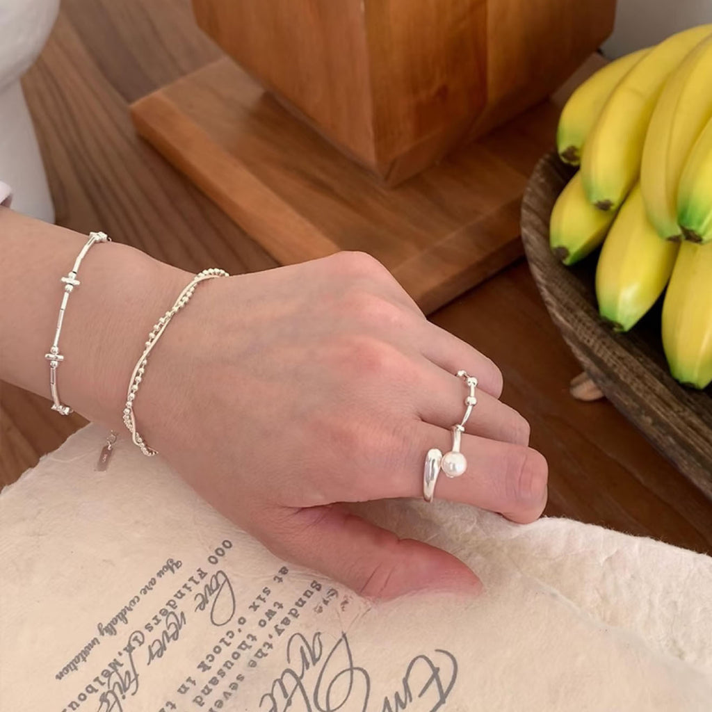 Bracelet Sterling Silver Double Layer