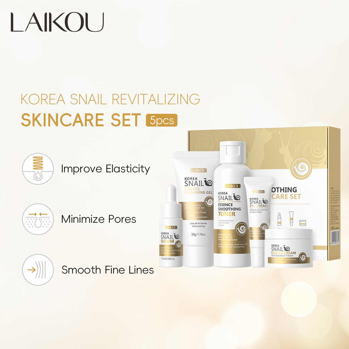 Snail Mucin Essence Korean Skin Care Set