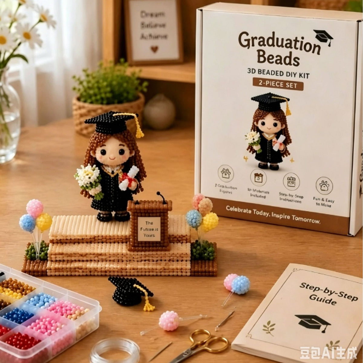 Petite 3D Beaded Animal Craft Kit (4 pieces)