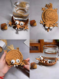 Kit DIY de posavasos de animales tejidos a ganchillo a mano